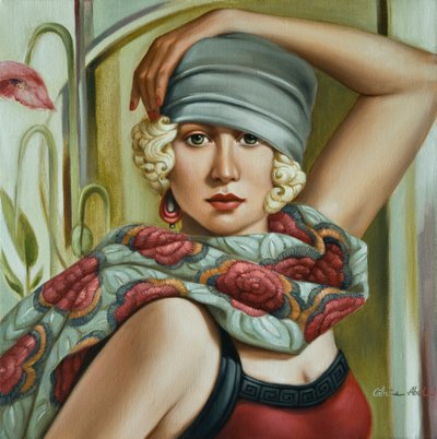 Graue Cloche von Catherine Abel